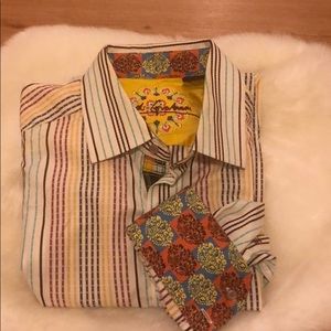 Robert Graham L Men’s striped shirt